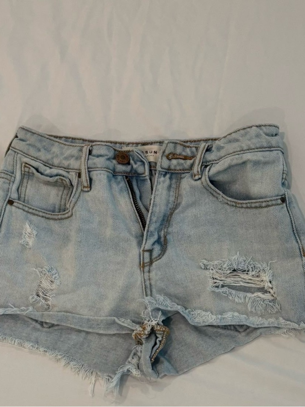 PacSun Light Blue Distressed Denim Jean Shorts